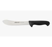 Arcos Cuchillo carnicero con Hoja Acero Inoxidable Nitrum 200 mm. Cuchillo cocina profesional cortar carne, pescado y verduras. Mango ergonómico polioximetileno. Serie 2900. Color negro.