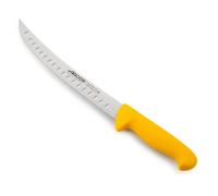 Arcos Cuchillo carnicero curvo Serie 2900 – Hoja acero inoxidable NITRUM 25 cm – Mango PP amarillo