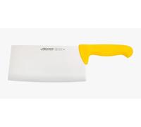 Arcos Cuchillo Carnicero Nitrum Acero Inoxidable y Hoja 215 mm. Cuchillo Carnicero Profesional. Mango Ergonómico Polipropileno. Serie 2900. Color Amarillo.