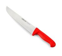 Arcos Cuchillo carnicero Colour Prof 291822 - Acero inoxidable Nitrum, Hoja 25 cm, Mango rojo