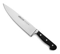 Arcos Cuchillo Chef Acero Inoxidable. Cuchillo Cocina Profesional multipropósito para Cortar y Limpiar Verduras. Mango ergonómico polioximetileno y Hoja 210 mm. Serie Opera. Color Negro.