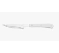 Arcos Cuchillo Chuletero de Mesa - Hoja Serrada Acero Inoxidable NITRUM 115 mm - Ideal para Carnes - Mango Polioximetileno Blanco - Serie C