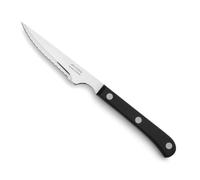 Arcos Cuchillo Chuletero de Mesa - Hoja Serrada Acero Inoxidable Nitrum 115 mm - Ideal para Carnes - Mango Polioximetileno Negro - Serie Cuchillos de Mesa