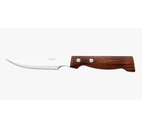 Arcos Serie Cuchillos de Mesa - Cuchillo Chuletero - Hoja Serrada de Acero Inoxidable NITRUM de 120 mm - Mango Madera Comprimida Color marrón