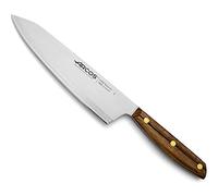 Arcos Cuchillo Cocinero Acero Inoxidable Nitrum 210 mm | Cuchillo con mango de madera Ovengkol 100% natural FSC, embalaje reciclado. Serie Nordika.