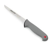 Arcos Cuchillo deshuesador Acero Inoxidable Nitrum y Hoja 150 mm. Cuchillo carnicero profesional para cortar huesos carne. Mango ergonómico polipropileno. Serie Color Prof. Color negro.