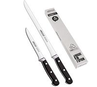 Arcos | Cuchillo Jamonero Cuchillo deshuesador | 2 Uds | Set cuchillos jamoneros 250 mm y cuchillo deshuesador (140 mm) jamonero profesional | cuchillo carnicero profesional | Eco
