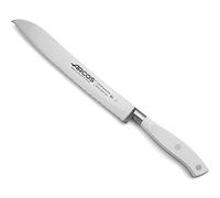 Arcos Cuchillo pan con Hoja Acero Inoxidable Nitrum 200 mm. Obtenga una gran variedad cortesu comida. Cuchillo ideal uso doméstico diario. Serie Riviera Blanc. Color blanco.