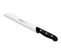 Arcos Cuchillo Panero con Hoja de Acero Inoxidable Nitrum de 210 mm. Obtenga una gran variedad cortes parau comida. Cuchillo Pan ideal para uso doméstico diario. Serie Maitre. Color negro. Black