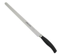 Arcos Cuchillo para Jamón Forjado con Hoja Acero Inoxidable 250 mm. Cuchillo Cocina Profesional. Resistente al óxido y la corrosión. Hoja Flexible y Borde Suave. Serie Clara. Color Negro.