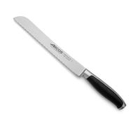 Arcos Cuchillo para pan con Hoja Acero Inoxidable Nitrum 220 mm. Obtenga una gran variedad cortes parau comida. Cuchillo ideal para uso doméstico diario. Serie Kyoto. Color negro. Black