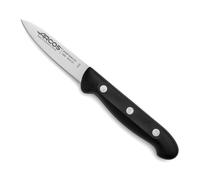 Arcos Cuchillo Pelador Acero Inoxidable. Cuchillo Cocina Profesional para Pelar Frutas y Verduras. Mango Ergonómico Polioximetileno y Hoja 80mm. Serie Maitre. Color Negro.