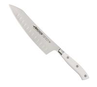 Arcos cuchillo rocking santoku de la serie riviera blanc, hoja de acer