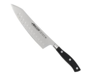 Arcos cuchillo rocking santoku de la serie riviera, hoja de acero inox