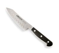 Arcos Cuchillo Santoku 5 pulgadas Acero Inoxidable Nitrum y Hoja 145 mm, Mango ergonómico polioximetileno POM, Diseño clásico y acabado redondeado, Serie Opera, Color negro