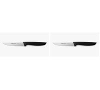 Arcos Cuchillo Verduras Acero Inoxidable. Cuchillo Profesional Verduras para pelar Frutas y Verduras. Mango ergonómico polioximetileno y Hoja 110 mm. Serie Niza. Color Negro. (Paquete de 2)