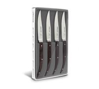 Arcos Cuchillos de Mesa Chuleteros - Juego 4 Piezas, Hoja Acero Inoxidable NITRUM 110 mm, Mango Madera Palisandro, Ideal para Carnes - Serie C