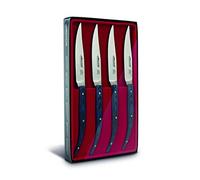 Arcos Juego cuchillos mesa La Serie 4 pz (carne) Acero Inoxidable Nitrum 4" Mango palisandro Azul