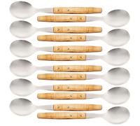 ARCOS Forest Chopo - Cuchara de Mesa (100 / 206 mm) - Acero Inoxidable 18/10 - Mango Marrón de Madera de Chopo - PACK 12