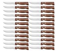 ARCOS Forest - Cuchillo Churrasco / Chuletero (110 mm) - Acero Inoxidable Nitrum® - Mango de Madera de Haya - PACK 24