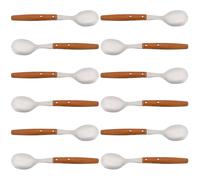 ARCOS Gregorio - Cuchara de Mesa (98 / 206 mm) - Acero Inoxidable 18/10 - Mango de Madera de Haya Comprimida - PACK 12