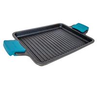 Arcos Grill Antiadherente Serie Thera 34×26 cm Aluminio fundido Asas silicona Negro/Azul