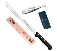Arcos jamonero profesional alveolos | incluye pinza para jamón | cuchillo jamonero cuchillo jamonero alveolos cuchillos profesional| Acero Inoxidable Nitrum 240 mm