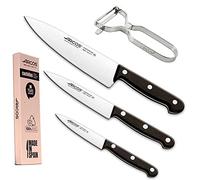 Arcos Juego Cuchillos Cocina Profesionales| Cuchillos Cocina Profesional Set Cuchillos | Mango Negro (4 Piezas)