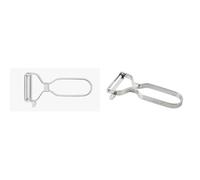 ARCOS Kit Maestro de la Verdura - Juego de 2 Peladores Profesionales de Cocina: Pelador de Tomates y Frutas Blandas (Hoja Dentada) y Pelador de Patatas y Verduras (Hoja Lisa) - Acero Inoxidable
