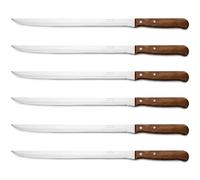 ARCOS Latina - Cuchillo Jamonero Flexible (250 mm) - 101300 - Hoja de Acero Inoxidable Nitrum® - Mango de Madera Comprimido - PACK 6