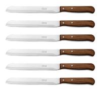 ARCOS Latina - Cuchillo Panero Dentado (170 mm) - 101500 - Hoja de Acero Inoxidable Nitrum® - Mango de Madera Comprimido - PACK 6