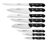 ARCOS Maitre - Set de 8 Cuchillos de Cocina - Acero Inoxidable Nitrum® - Mango Negro de Polipropileno (PP)