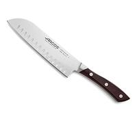 Cuchillo santoku arcos natura 155810 de acero nitrum, mango de madera