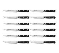 ARCOS Opera - 12 x Cuchillos Chuleteros (120 mm) - Acero Inoxidable Forjado Nitrum® - Mango de Polioximetileno - PACK 12