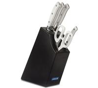 ARCOS Riviera Blanc - Bloque de 4 Cuchillos + Tijeras - Acero Inoxidable Forjado Nitrum® - Mango de POM - Taco de Madera