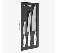 Arcos - Set de 3 cuchillos Riviera Blanc - Acero Nitrum forjado, mango POM blanco