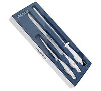 Arcos Set de Corte Forjado 3 piezas – Acero inoxidable Nitrum – Mango ergonómico POM Blanco