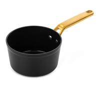ARCOS Samoa Iconic Negro - Cazo Antiadherente Cerámico (16 cm) - Aluminio Forjado - Mango Dorado de Acero Inoxidable