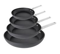 ARCOS Samoa - Set 4 Sartenes (20, 24, 28 y 32 cm) - Recubrimiento Antiadherente - Aluminio Forjado - Mango Acero Inoxidable