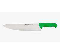 Arcos Serie 2900 - Cuchillo Cocinero Ancho - Hoja de Acero Inoxidable Nitrum de 300 mm - Mango inyectado en Polipropileno Color Verde
