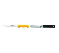 Arcos Serie 2900, Cuchillo Fileteador Flexible, Hoja De Acero Inoxidable Nitrum De 200 Mm + Gadgets Profesionales, Espátula De Cocina, Acero Inoxidable 90 X 20 Mm, Mango De Polipropileno Color Negro