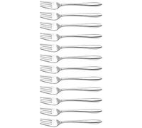 Arcos Serie Berlin Caja 12 uds Tenedor de Postre, Monoblock de una pieza en Acero Inoxidable 18/10 y 180 mm, Color Plata (12 uds)