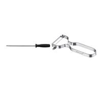 Arcos Serie Chairas, Chaira Afilador Manual de Cuchillos, Cuerpo de Acero al Carbono Cromado de 230 mm, Mango de Polipropileno, Color Negro & Gadgets Profesionales, Color Plata, 110 mm
