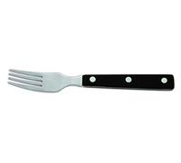 Arcos Serie Cuchillos de Mesa Caja 12 uds Tenedor, Tenedor de Acero Inoxidable 18/10 de 190 mm, Mango Polioximetileno Color negro (12 UDS)