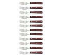 Arcos Serie Cuchillos de Mesa Caja 12 uds Tenedor, Tenedor de Acero Inoxidable 18/10 de 195 mm, Mango Madera Comprimida Color marrón (12 UDS)