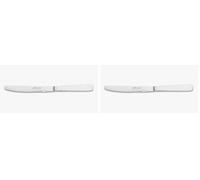 Arcos Serie Cuchillos de Mesa - Cuchillo Postre - Hoja Serrada de Acero Inoxidable de 110 mm - Cuchillo Monoblock Acero Inoxidable Color plata (Paquete de 2)