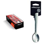 Arcos Serie Cuchillos De Mesa, Juego 12 Uds Cuchillo Chuletero, 6 Uds. + Tenedor, 6 Uds + Serie Toscana, Juego De Cucharas Para Café, 6 Cucharas, Color Plata