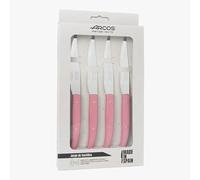 Arcos juego 4 piezas. de cuchillo chuletero color rosa microperlado