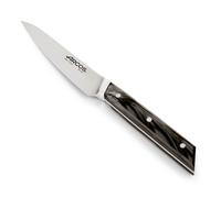Arcos Serie Eclipse - Cuchillo Mondador - Hoja de Acero Inoxidable Forjado con Filo Seda Plus de 100 mm - Pulido Brillo Especial - Mango Acrílico - Color Negro