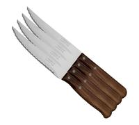 Arcos Serie Latina, Cuchillo Chuletero, Hoja de 105 mm, Mango Madera (Paquete de 4)